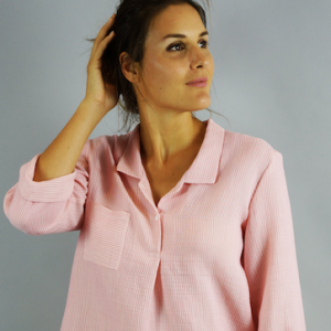 Pyjama femme gaze rose