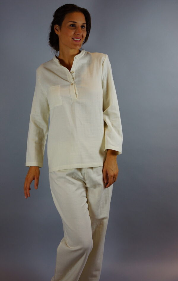 Pyjama cotton gauze white