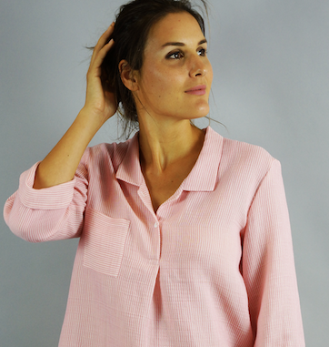 Pyjama femme gaze rose